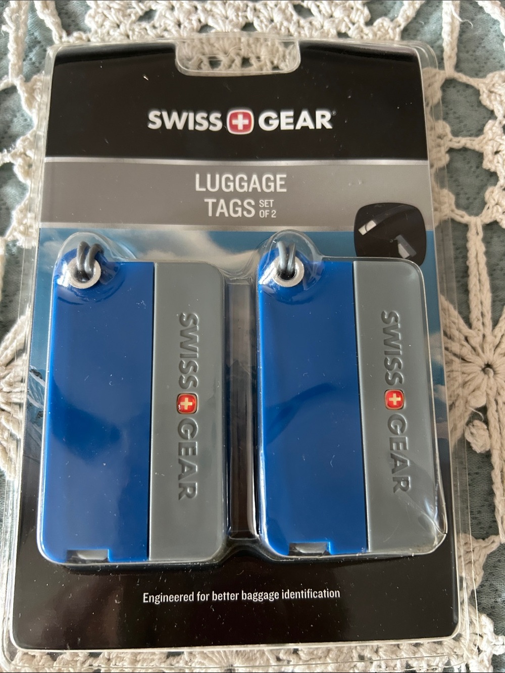 SwissGear Blue and Silver Luggage Tags - Set of 2